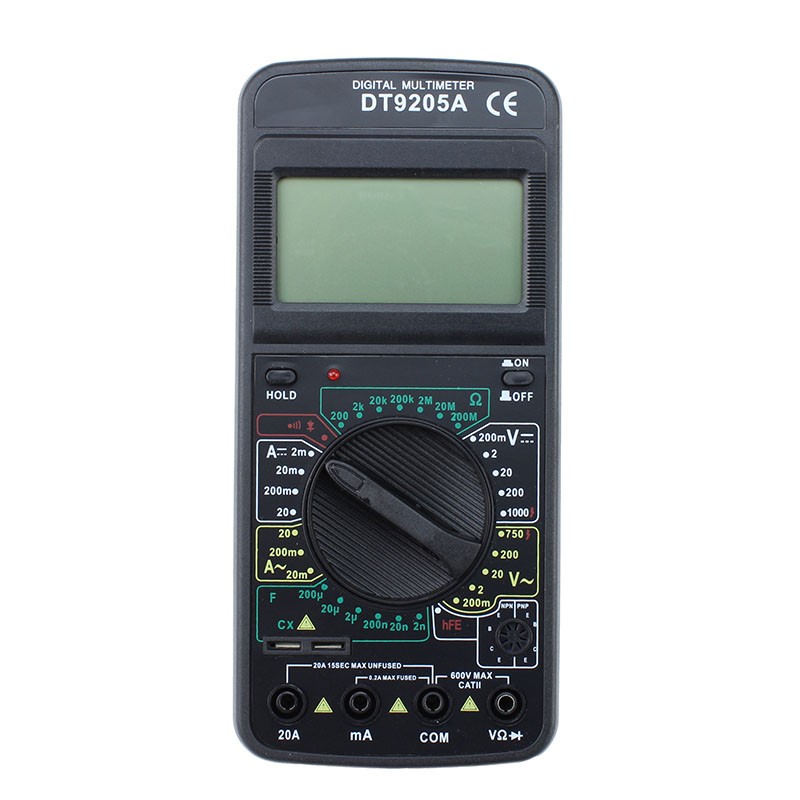 Multimetru digital UAT-D, ecran LCD, 9V, carcasa antisoc, negru - imagine 7